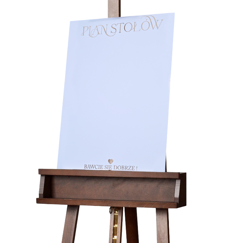 Plan stołów złota folia 3D